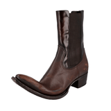 Prada Men's Brown welt-sewn Leather Cowboy Chelsea Boots Similar 2tg210  Half-Boot 2UG008