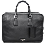 Prada Men's 2VA056 Black Leather Weekender