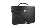 Prada Men's Black Saffiano Leather Work Bag Folder Bag 2VB019