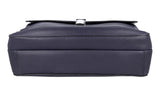 Prada Men's Blue Buffalo Leather Briefcase Work Folder Bag 2VB093