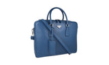 Prada Men's 2VE011 Blue Saffiano Leather Leather Folder Bag