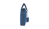 Prada Men's Blue Saffiano Leather Briefcase Work Folder Bag 2VE011