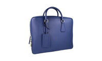 Prada Men's 2VE305 Blue Saffiano Leather Leather Folder Bag