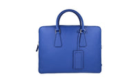 Prada Men's Blue Saffiano Leather Folder Bag 2VE363