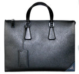 Prada Men's 2VG039 Black Saffiano Leather Leather Folder Bag