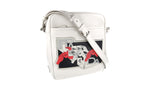 Prada Men's 2VH031 White Leather Messenger Bag