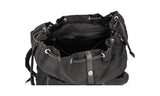 Prada Women's Black Quilted Nylon Fur Fell Bag Tasche Backpack 2VZ015