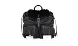 Prada Women's Black Quilted Nylon Fur Fell Bag Tasche Backpack 2VZ015
