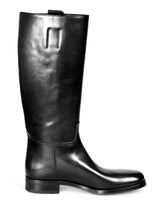 Prada Men's Black welt-sewn Leather Boots 2WA004