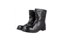 Prada Men's Black welt-sewn Leather Half-Boot 2WG001