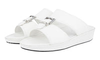 Prada Men's White Saffiano Leather Sandals 2X2938