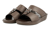 Prada Men's Brown Saffiano Leather Sandals 2X2938