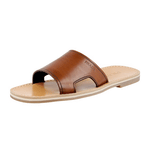 Prada Men's Brown Leather Slides Sandals 2X2947