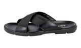 Prada Men's Black Leather Sandals 2X2955