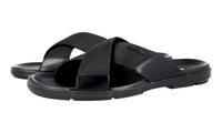 Prada Men's Black Leather Sandals 2X2955