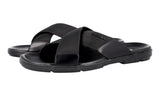 Prada Men's Black Leather Sandals 2X2955