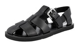 Prada Men's 2X3007 34A F0002 Leather Sandals