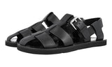 Prada Men's Black Leather Sandals 2X3007