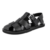 Prada Men's Black Leather Sandals 2X3007