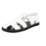 Prada Men's White welt-sewn Leather Sandals 2X3007