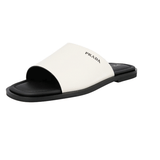 Prada Men's White High-Quality Saffiano Leather Sandals 2X3017