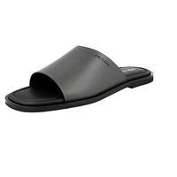 Prada Men's Grey Saffiano Leather Sandals 2X3017