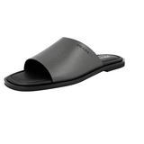 Prada Men's Grey Saffiano Leather Sandals 2X3017