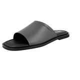Prada Men's Grey High-Quality Saffiano Leather Sandals 2X3017