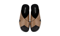 Prada Men's Brown Saffiano Leather Sandals 2X3029