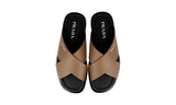 Prada Men's Brown High-Quality Saffiano Leather Sandals 2X3029