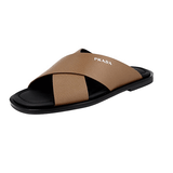 Prada Men's Brown Saffiano Leather Sandals 2X3029