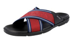 Prada Men's 2X3032 3KXT F0C4R Brushed Spazzolato Textile Sandals