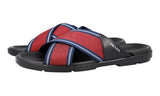 Prada Men's Red Brushed Spazzolato Sandals 2X3032