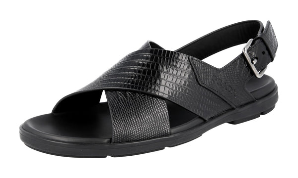 Prada Men's 2X3033 1V3 F0002 Leather Sandals