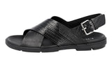 Prada Men's Black Leather Sandals 2X3033