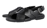 Prada Men's Black Leather Sandals 2X3033