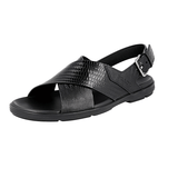 Prada Men's Black Leather Sandals 2X3033
