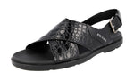 Prada Men's 2X3033 2OFC F0002 Leather Sandals