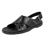 Prada Men's Black Leather Sandals 2X3033