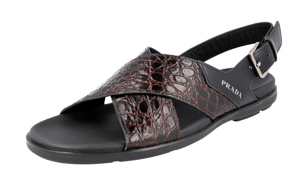 Prada Men's 2X3033 2OFC F0003 Leather Sandals