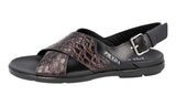 Prada Men's Brown Leather Sandals 2X3033