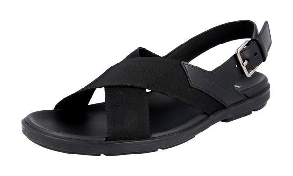 Prada Men's 2X3033 3G5C F0002 Textile Sandals