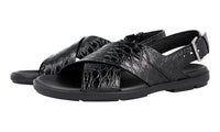 Prada Men's Black Leather Sandals 2X3033