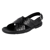 Prada Men's Black Leather Sandals 2X3033