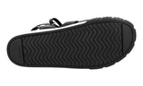 Prada Men's Black Leather Cassetta Wheel Sandals 2X3039