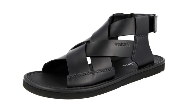 Prada Men's 2X3048 A21 F0002 Leather Sandals