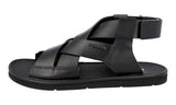 Prada Men's Black Leather Sandals 2X3048