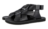 Prada Men's Black Leather Sandals 2X3048