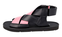 Prada Men's Black Leather Sandals 2X3048