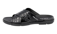 Prada Men's Black Leather Sandals 2X3058